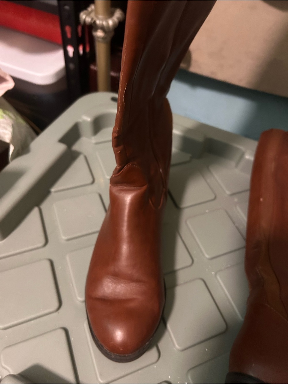 Life Stride Brown Tall Leather Riding Boots